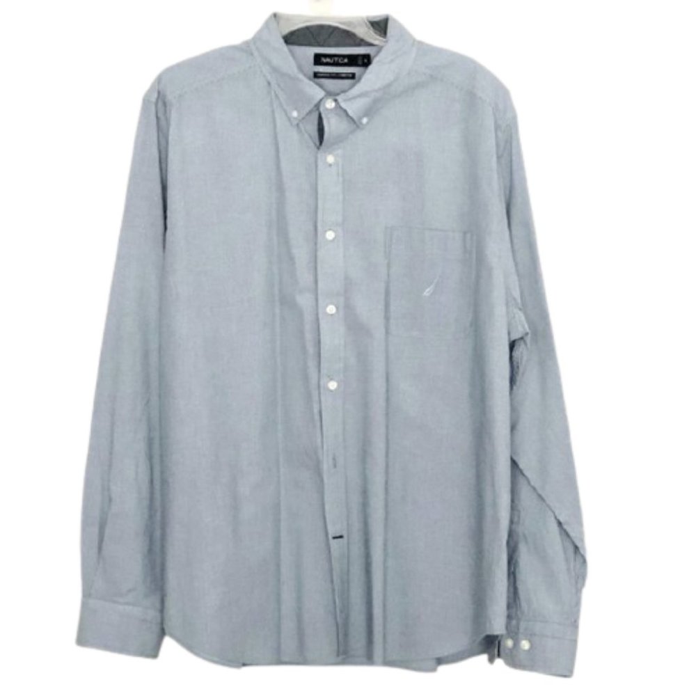 NAUTICA Classic Fit Stretch Button-down Shirt Blue